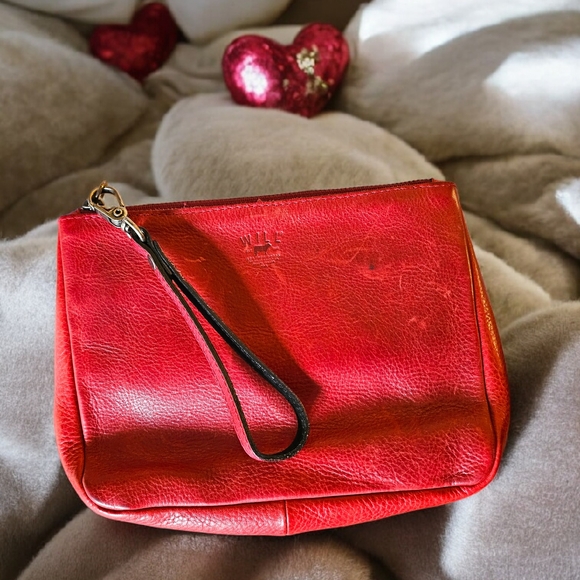 Will Leather Goods Handbags - Will Leather Goods Red Wristlet